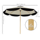 Outsunny 9FT Patio Umbrella Parasol, UPF 50+ Outdoor Market Umbrella with 8 Ribs, Vented Patio Table Umbrella for Deck, Backyard and Lawn, Beige | The Comfy Couch Canada