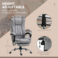 Vinsetto Vibration Massage Office Chair: 6-point Micro Fiber Recliner, Retractable Footrest, Brown.