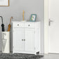 kleankin 4-Drawer Bathroom Cabinet : Side Storage Unit with Adjustable Shelf in Brown, Stylish & Functional | The Comfy Couch Canada