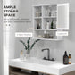 Kleankin White Wall Cabinet: Bathroom Medicine Storage with Mirrored Door & Adjustable Shelf for Tidy Organization | The Comfy Couch Canada
