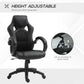 HOMCOM High Back Racing Gaming Chair Office Computer Desk Chair Swivel Wheels Padded Headrest Tilt Function Black | The Comfy Couch Canada