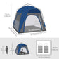 Outsunny Automatic Camping Tent with 4 Doors Windows Easy Pop Up Portable Backpacking Dome Shelter 4 Person | The Comfy Couch Canada