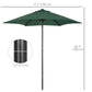 Outsunny 6.6FT Patio Umbrella, Outdoor Parasol with 6 Solid Ribs, Green | The Comfy Couch Canada