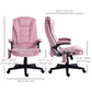 Vinsetto 6 Point Vibrating Massage Office Chair High Back Executive Chair with Reclining Back, Swivel Wheels, Pink | The Comfy Couch Canada