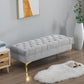 HOMCOM Button-Tufted Elegance: Modern Ottoman Bench with Entryway Shoe Storage for Living Room, Bedroom, Hallway, Grey | The Comfy Couch Canada