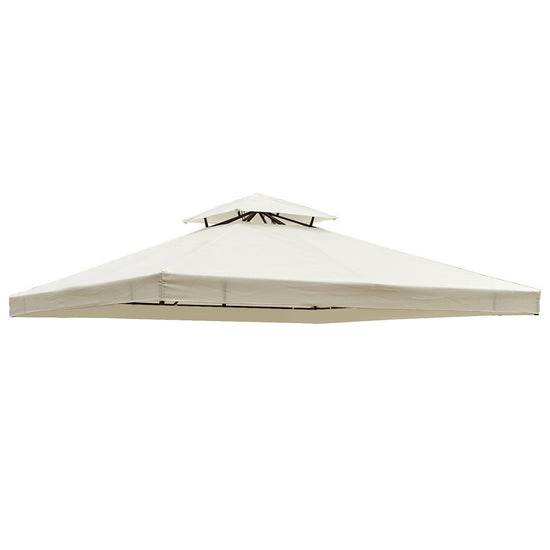 Outsunny 10’x10’Square Gazebo Canopy Replacement Water-resistant UV Protected Top Cover Cream White | The Comfy Couch Canada
