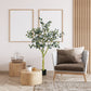 HOMCOM 5ft Artificial Eucalyptus Tree: Indoor Fake Plant with White Tips and Pot for Home, Office, Living Room Decor | The Comfy Couch Canada