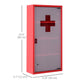 HOMCOM Wall Mount Medicine Cabinet Bathroom 4 Tier Shelves Steel Frame Glass Door Lockable 2 Keys | The Comfy Couch Canada