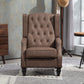 HOMCOM Faux Leather Armchair, Modern Accent Chair with Thick Padding for Living Room, Bedroom, Home Office, Brown | The Comfy Couch Canada