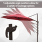 Outsunny 10ft Cantilever Patio Umbrella with 360å¡ Rotation, Crank & Cross Base for Garden Deck Pool Backyard, Wine Red | The Comfy Couch Canada