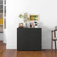 HOMCOM Stylish Buffet Sideboard High Gloss Kitchen Storage Cabinet Cupboard with Push Open Design 2 Drawer 2 Doors Shelf.