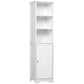 Kleankin Towering Elegance: White Tall Freestanding Bathroom Tower Cabinet, 3 Open Shelves for Storage | The Comfy Couch Canada