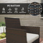 Outsunny 4 Pieces Wicker Outdoor Balcony Furniture Set Rattan Patio Furniture Set with Loveseat Chairs Glass Coffee Table Beige | The Comfy Couch Canada