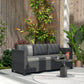 Outsunny Deluxe 3 Seat Rattan Wicker Sofa Garden Outdoor Patio Furniture with Cushion, Grey | The Comfy Couch Canada