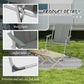 Outsunny 2 Pack Outdoor Folding Chair Set, Portable Camping Chairs with Armrest, Oxford Fabric Seat, Outdoor Chairs, Grey | The Comfy Couch Canada