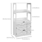Kleankin Farmhouse Linen Cabinet: White Bathroom Storage with Drawer, Shelves & Rustic Charm | The Comfy Couch Canada