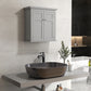 kleankin Bathroom Bliss: Modern Wall Cabinet with Adjustable Shelves, 2 Doors for Laundry Room Storage | The Comfy Couch Canada