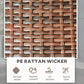 Outsunny Foldable Rattan Side Table Outdoor PE Wicker End Table ë?23.6" x 27.6" H Brown Patio Furniture | The Comfy Couch Canada