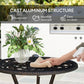 Outsunny 3 Pieces Cast Aluminum Bistro Set, Outdoor Patio Furniture Set with Umbrella Hole for Garden Balcony, Bronze | The Comfy Couch Canada