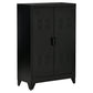 HOMCOM Storage Solution: 3-Tier Steel Storage Cabinet with 2 Louvered Doors, Black Finish for Office Garage Warehouse | The Comfy Couch Canada
