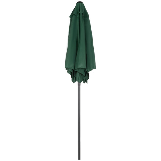 Outsunny 6.6FT Patio Umbrella, Outdoor Parasol with 6 Solid Ribs, Green | The Comfy Couch Canada