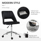 Vinsetto Mid Back Office Chair Velvet Fabric Swivel Scallop Shape Computer Desk Chair, Black | The Comfy Couch Canada