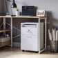 HOMCOM Lockable Filing Cabinet: 24" Vertical Mobile Cabinet for Secure Office Storage, White.