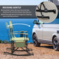 Outsunny Camping Folding Chair Portable Rocking Chair w/ Armrest Cup Holder Compact and Sturdy in a Bag for Outdoor Beach Picnic Green | The Comfy Couch Canada