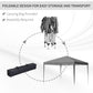 Outsunny 10 x 10ft Folding Pop Up Tent Outdoor Gazebo Canopy with Carrying Bag, Grey | The Comfy Couch Canada