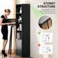 HOMCOM 4-Tier Open Bookshelf with Doors Modern Home Office Bookcase Storage Cabinet for Living Room Bathroom Study, Black | Aosom Canada