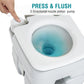 HOMCOM kleankin Portable Camping Toilet Flushable Travel Tank with Level Indicator Easy Clean 5.3 Gallon 20L | The Comfy Couch Canada