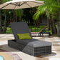 Outsunny Rattan Chaise Lounge Outdoor Sun Lounger Patio Wicker Bed Garden Adjustable Recliner Sofa Patio Furniture, Grey | The Comfy Couch Canada