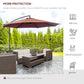 Outsunny Offset Patio Umbrella: Φ10&