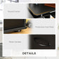 HOMCOM Home Office Computer Desk Keyboard Tray CPU Stand Black Workstation Furniture Study Table | The Comfy Couch Canada