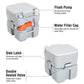 HOMCOM kleankin Portable Camping Toilet Flushable Travel Tank with Level Indicator Easy Clean 5.3 Gallon 20L | The Comfy Couch Canada