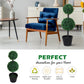 Outsunny 2 Ball Topiary Tree in Pot for Home Decor, Artificial Plant for Home Office, Living Room Decor, Dark Green | The Comfy Couch Canada