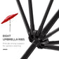 Outsunny 9FT Patio Umbrella 3 Tiers Outdoor Market Umbrella Crank Push Button Tilt for Deck Backyard Lawn Red | The Comfy Couch Canada