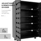 HOMCOM Shoe Storage Cabinet 21 Pair Organizer 5 Tier Double Door Cupboard 5 Tier Open Shelves | The Comfy Couch Canada
