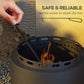 Outsunny Smokeless Fire Pit, Portable Wood Burning Firepit with Poker for Garden Camping Bonfire Party, Metal, Black | The Comfy Couch Canada