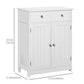 kleankin 4-Drawer Bathroom Cabinet : Side Storage Unit with Adjustable Shelf in Brown, Stylish & Functional | The Comfy Couch Canada