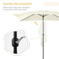 Outsunny 6.5x10ft Rectangle Aluminum Tilt Patio Umbrella, Garden Market Parasol, Outdoor Sunshade Canopy with Crank, Cream White | The Comfy Couch Canada