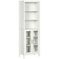 kleankin Tall Bathroom Linen Tower: 3-Tier Shelving, Glass Door & Freestanding Design with Adjustable Interior, White Elegant Unit | The Comfy Couch Canada