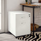 Vinsetto Rolling File Cabinet 2 Drawers Locking Study Home Office White | The Comfy Couch Canada