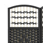 HOMCOM Contemporary Wave Design Room Separator: 3-Panel Folding Privacy Divider for Home/Office Use, Sleek Black Finish | The Comfy Couch Canada