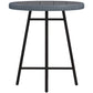 Outsunny Patio Wicker End Table with Plastic Wood Top X-Shape Support Backyard Garden Balcony Grey | The Comfy Couch Canada