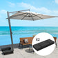 Outsunny 2PCS Patio Umbrella Base Weight Bag, Umbrella Stand Weights with Handles, 33 lbs with Sand Filling, Patio Umbrella Weights for Offset/Cantilever Umbrella Stand Base, Black | The Comfy Couch Canada
