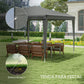 Outsunny 10x10ft Party Tent Portable Gazebo, Folding Garden Canopy Event Shelter Outdoor Sunshade Grey | The Comfy Couch Canada