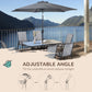 Outsunny 8-Piece Grey Patio Dining Set with Umbrella - Includes 6 Chairs & Table for Outdoor Entertaining | The Comfy Couch Canada