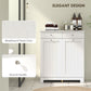 HOMCOM Laundry Cabinet, Tilt Out Laundry Hamper Cabinet with 2 Baskets, Bathroom Hamper Cabinet with 2 Drawers, Black.