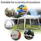 Outsunny 10x10ft Gazebo Tent Netting Patio Canopy Outdoor Party Activity Sun Shade Garden Sun Shelter Mesh Screen Walls Slant Leg Beige | The Comfy Couch Canada